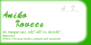 aniko kovecs business card